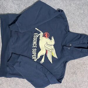 Navy Hoodie with Pegasus Graphic